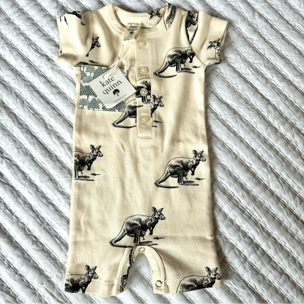 KATE QUINN - Black and Ivory Kangaroo - 0-3 Months